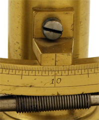 Utzschneider und Fraunhofer in M&uuml;nchen: Distanzmesser nach Reichenbach um 1820: Indexmarke