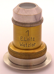Objektiv Leitz Nr. 1 f&uuml;r Mikroskop Fuess #1717