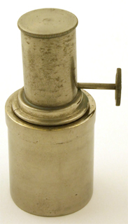Brenner f&uuml;r Erhitzungsapparat zum petrografischen Mikroskop nach Fuess - Rosenbusch, R. Fuess Berlin um 1880