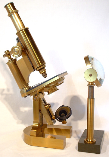 Gro&szlig;es Hufeisen-Mikroskop Hartnack & Prazmowski #12498