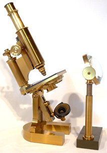 Gro&szlig;es Hufeisen-Mikroskop Hartnack & Prazmowski #12498