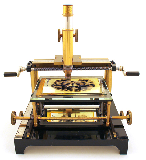 Ernst Leitz Wetzlar, Schlittenmikroskop f&uuml;r Gehirnschnitte nach E. Nebelthau 