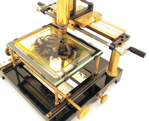 Ernst Leitz Wetzlar, Schlittenmikroskop f&uuml;r Gehirnschnitte nach E. Nebelthau