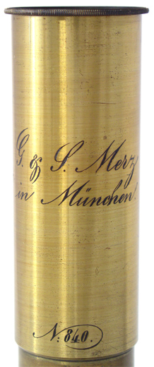 Mikroskop G. & S. Merz in M&uuml;nchen # 840: Signatur