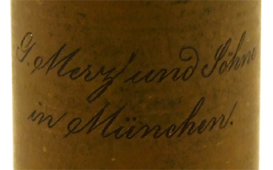 Mikroskop von G. Merz und S&ouml;hne in M&uuml;nchen: Signatur