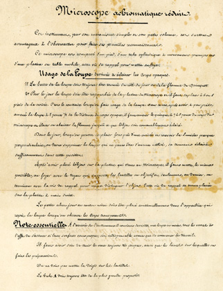 Beschreibung f&uuml;r Mikroskop #1555 von Georges Oberhaeuser