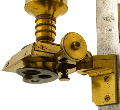 Mikroskop von Pistor in Berlin: Detail des Tisches