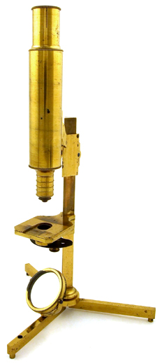 Kleines Mikroskopstativ von Simon Pl&ouml;ssl in Wien