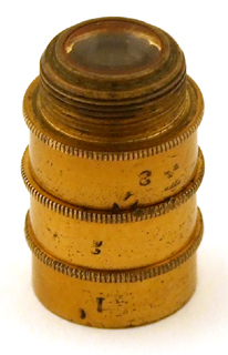 Mikroskop von Simon Pl&ouml;ssl Wien, Objektiv