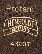 Hensoldt Protami # 43207: Signatur auf H&uuml;lse