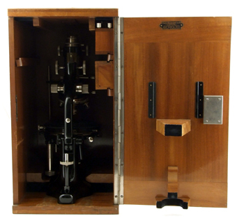 Mikroskop nach W&uuml;lfing, Winkel-Zeiss No. 28353 im Kasten