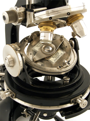 Mikroskop nach W&uuml;lfing, Winkel-Zeiss No. 28353 mit Universaldrehtisch