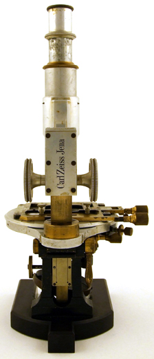 Mikroskop Carl Zeiss Jena Nr. 14161, Vorserienmodell Stativ IIa aus Aluminium