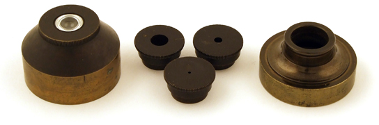 Carl Zeiss Jena Reisemikroskop nach Babuchin, Nr. 14766: Zylinderblende mit Eins&auml;tzen und Kondensor