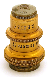 Carl Zeiss Jena Mikroskop Nr. 28285: Objektiv Homogene Immersion 1/12"