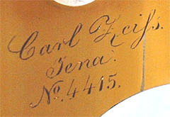 Zeiss # 4415: Signatur