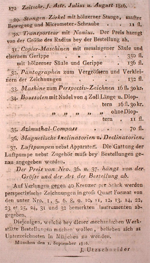 Zeitschrift f&uuml;r Astronomie 1816