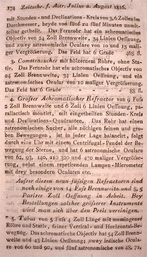 Zeitschrift f&uuml;r Astronomie 1816