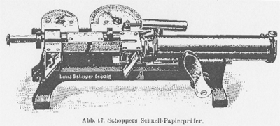 Schopper, Schnellpapierpr&uuml;fer